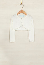 Abel & Lula Knit Bolero Cardigan in White