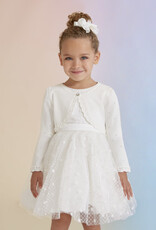 Abel & Lula Knit Bolero Cardigan in White