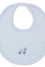Kissy Kissy Light Blue Stripe Hole in One Bib