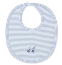Kissy Kissy Light Blue Stripe Hole in One Bib
