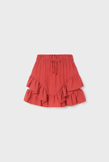 Mayoral Carmine Red Frill Skirt