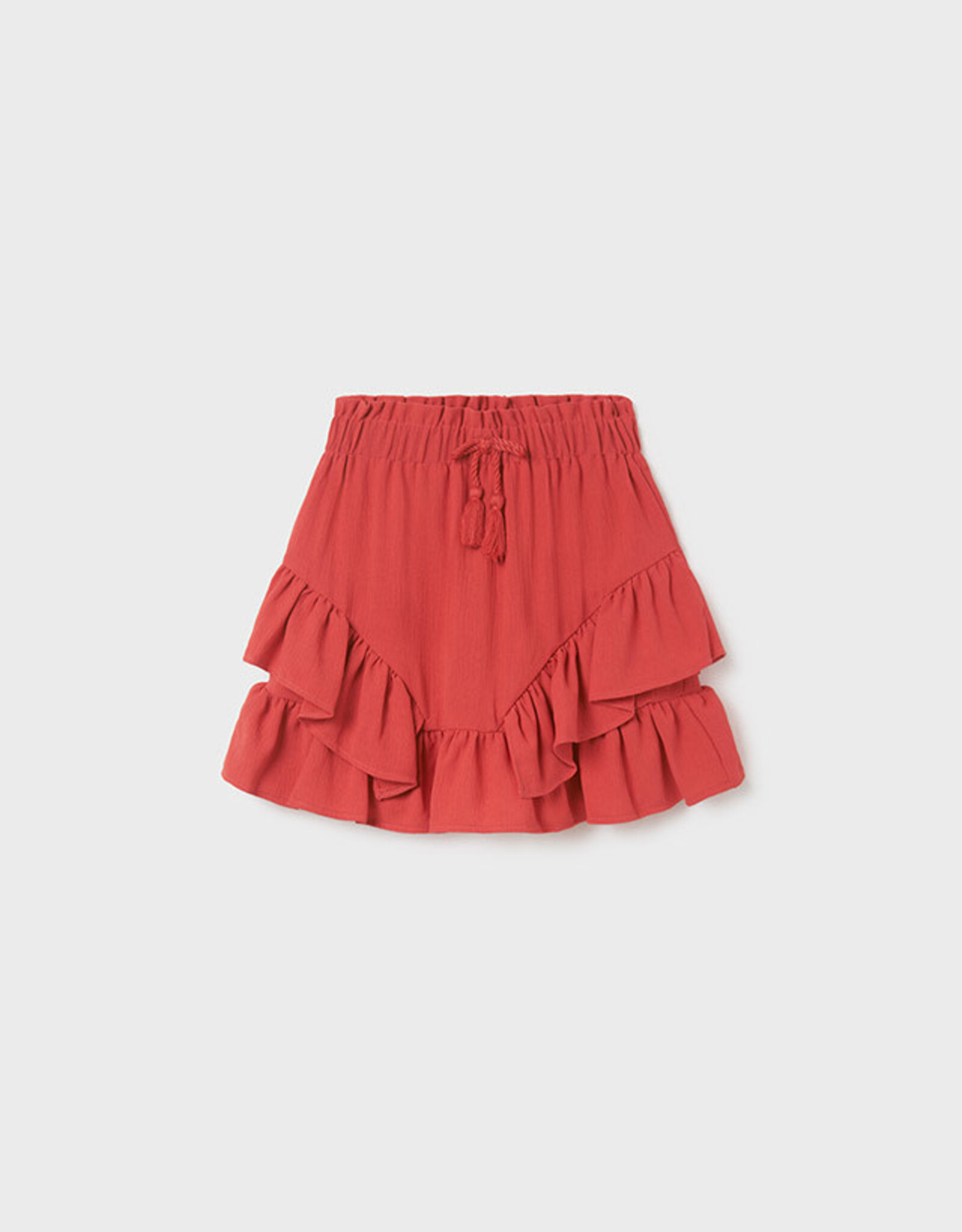 Mayoral Carmine Red Frill Skirt