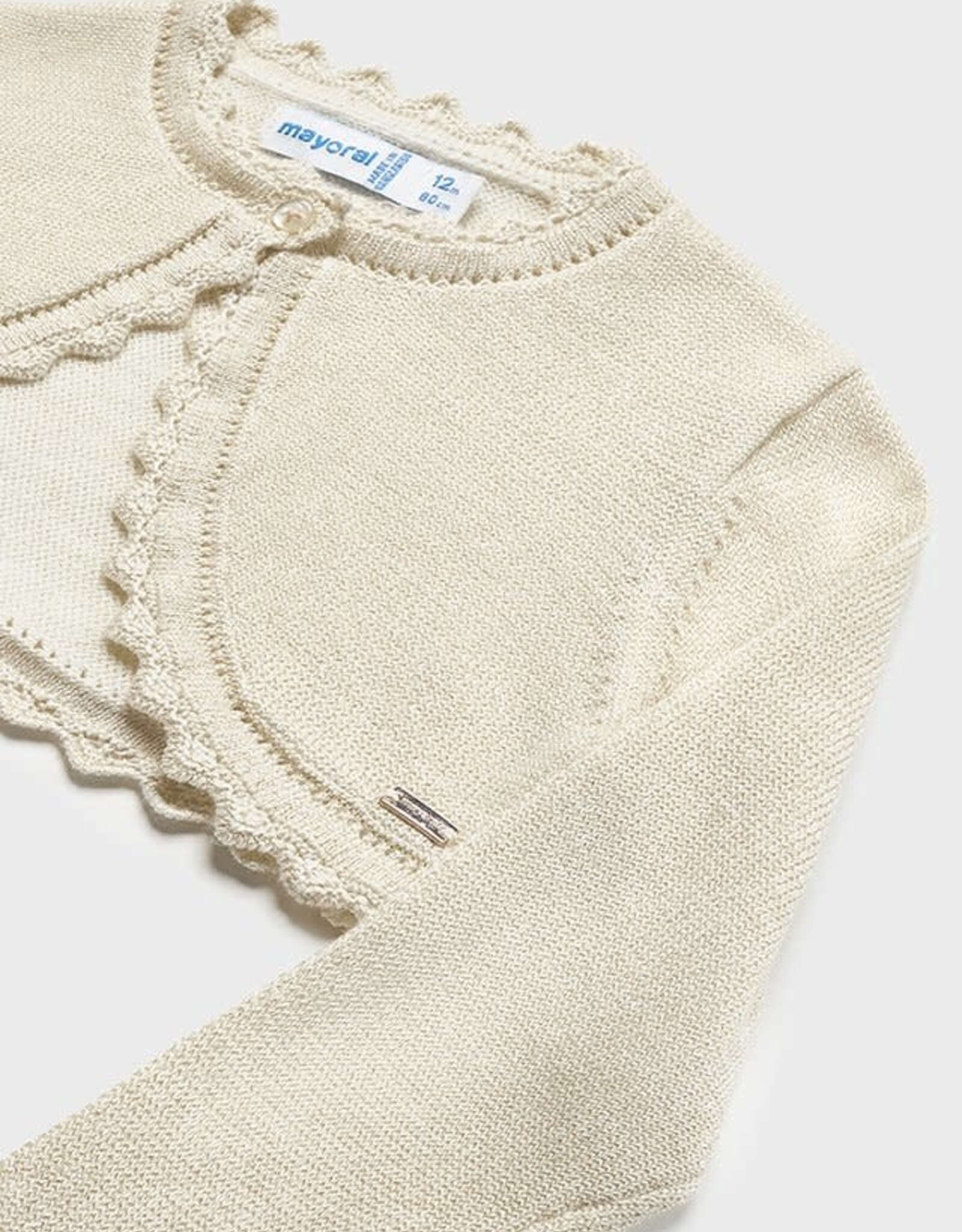Mayoral Champagne Knit Cardigan