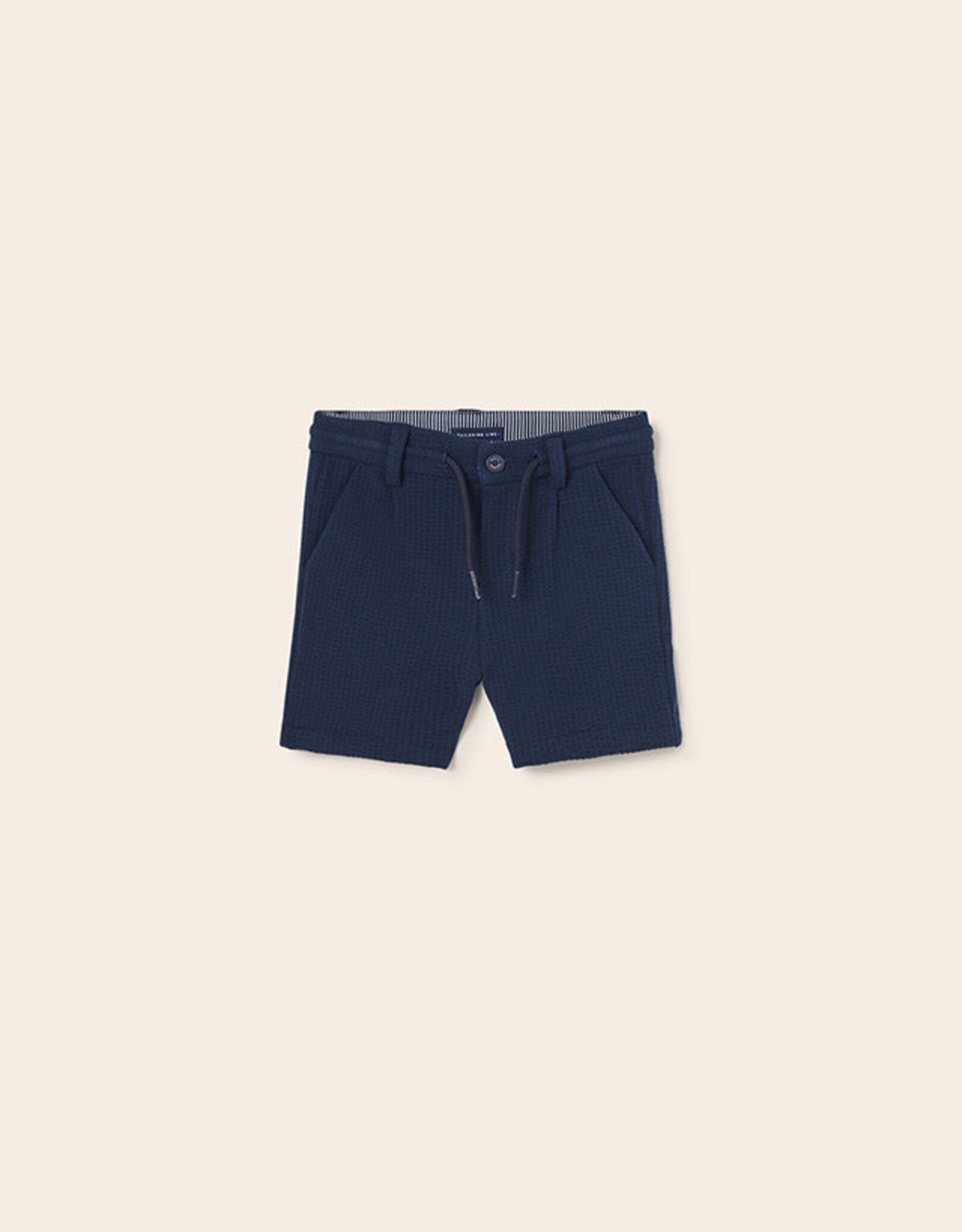 Mayoral Navy Seersucker Shorts