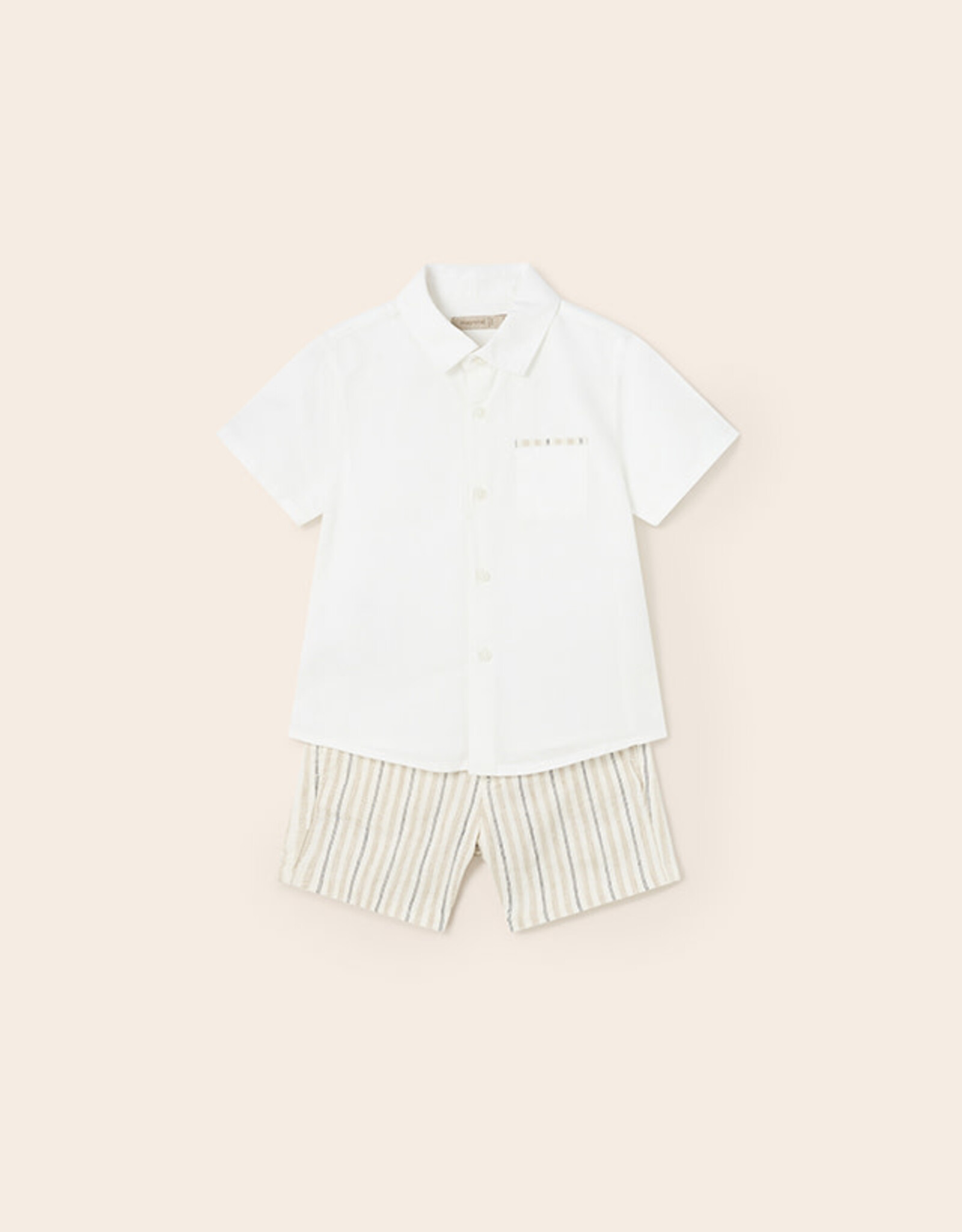 Mayoral Oat Dressy Linen Short Set