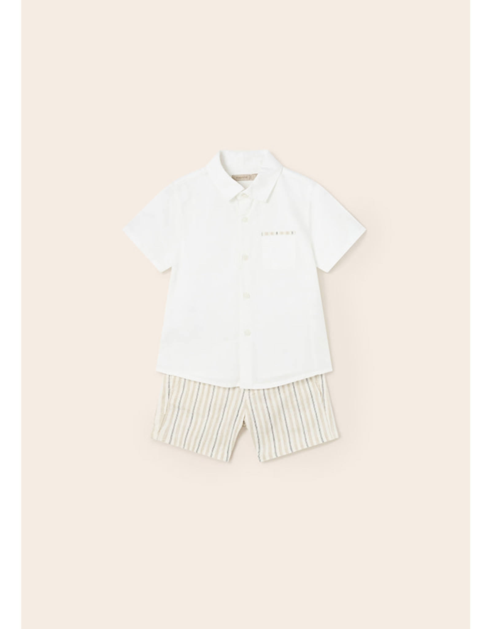 Mayoral Oat Dressy Linen Short Set