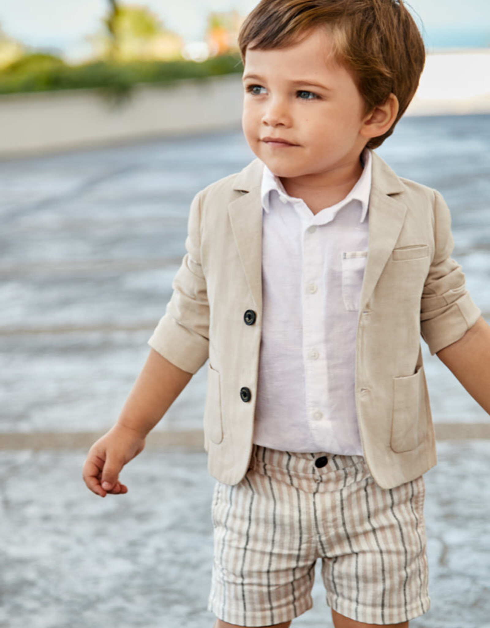 Mayoral Oat Dressy Linen Short Set