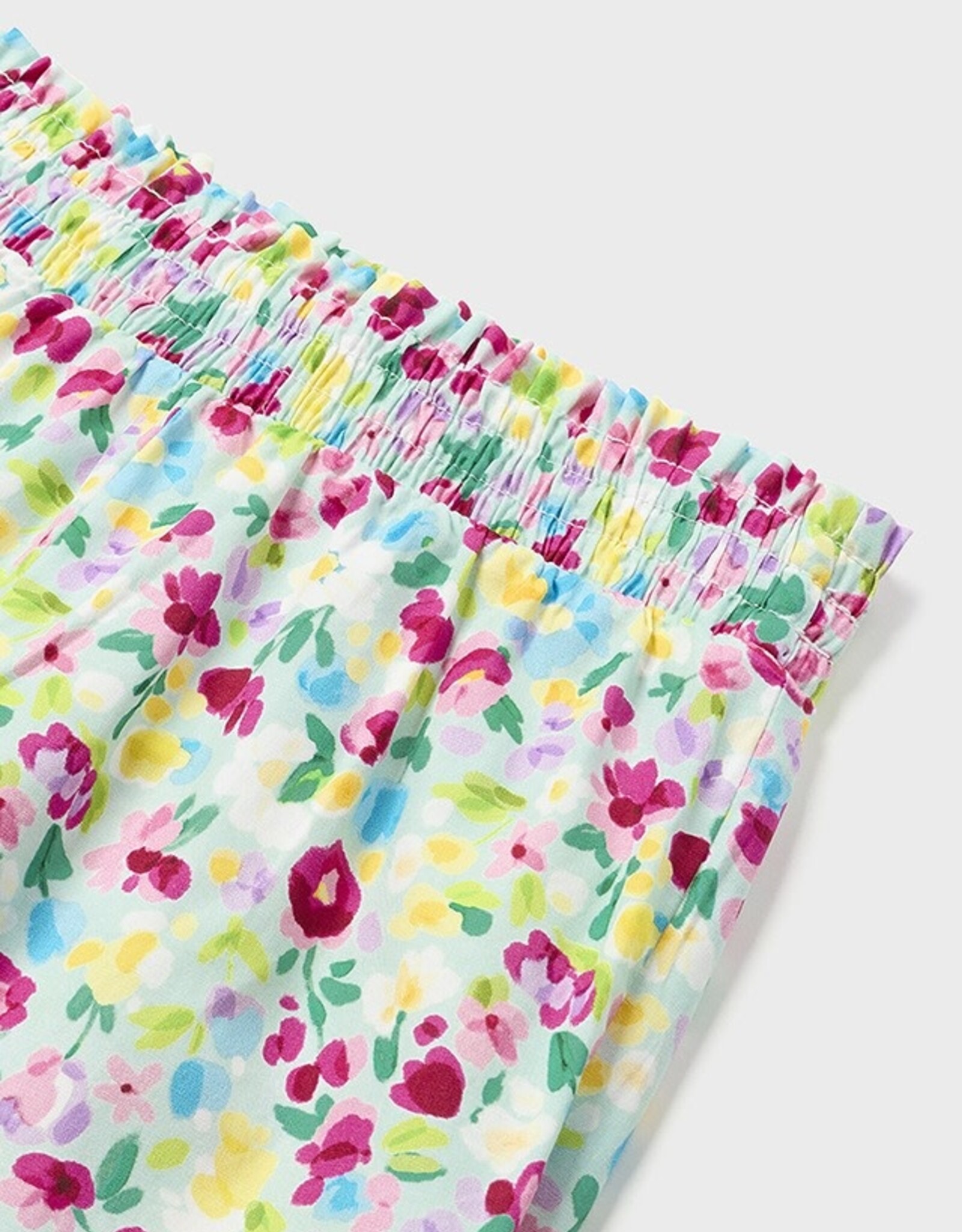 Mayoral Aqua Floral Printed Trousers