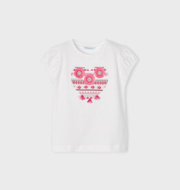 Mayoral Natural Pink Embroidered Shirt