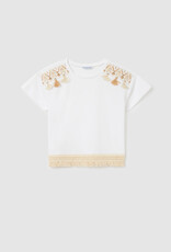 Mayoral White Shoulder Accent T-Shirt