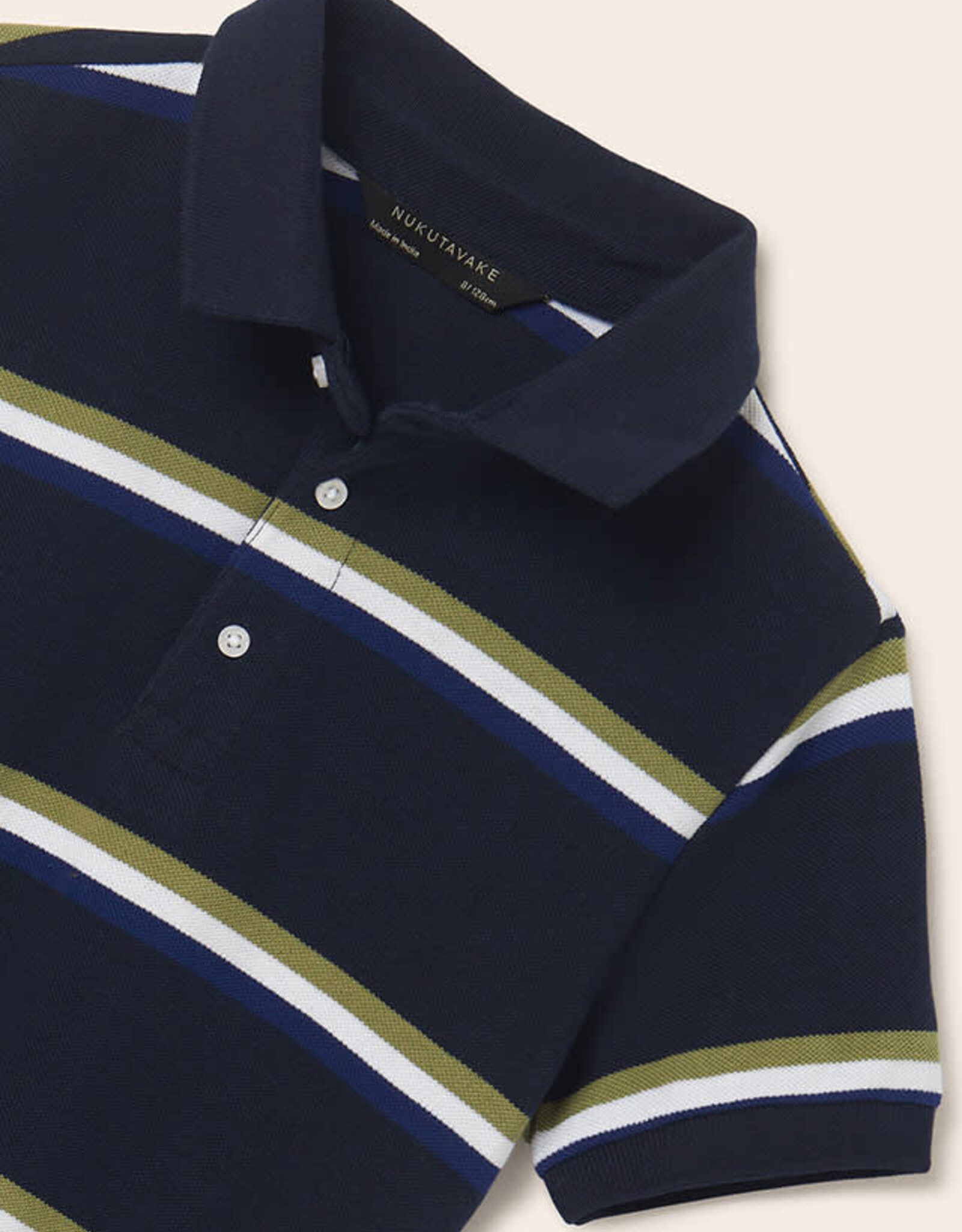 Mayoral Navy Stripe Polo