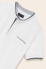 Mayoral White Polo w/Mao collar