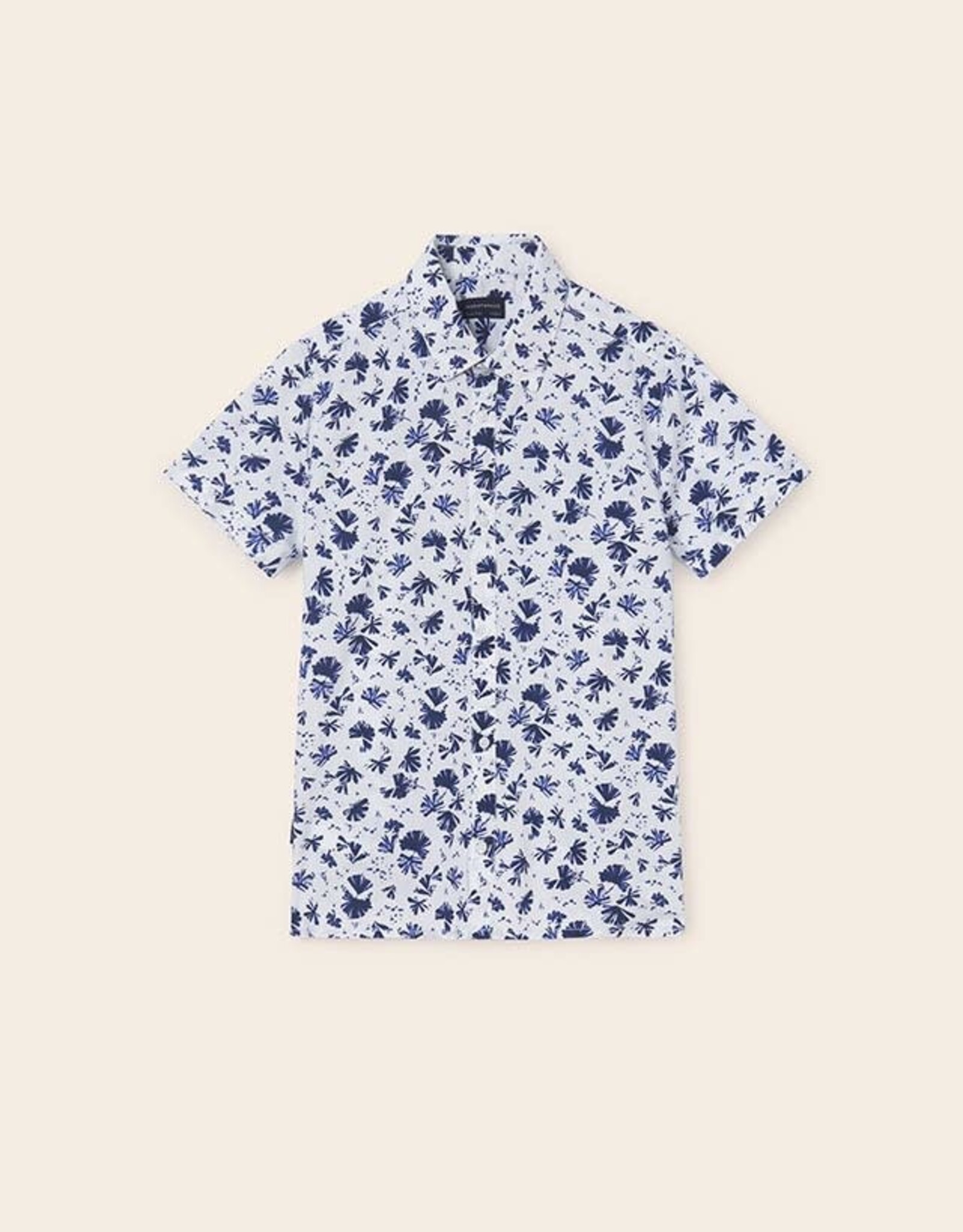 Mayoral White-Navy Tropical Shirt