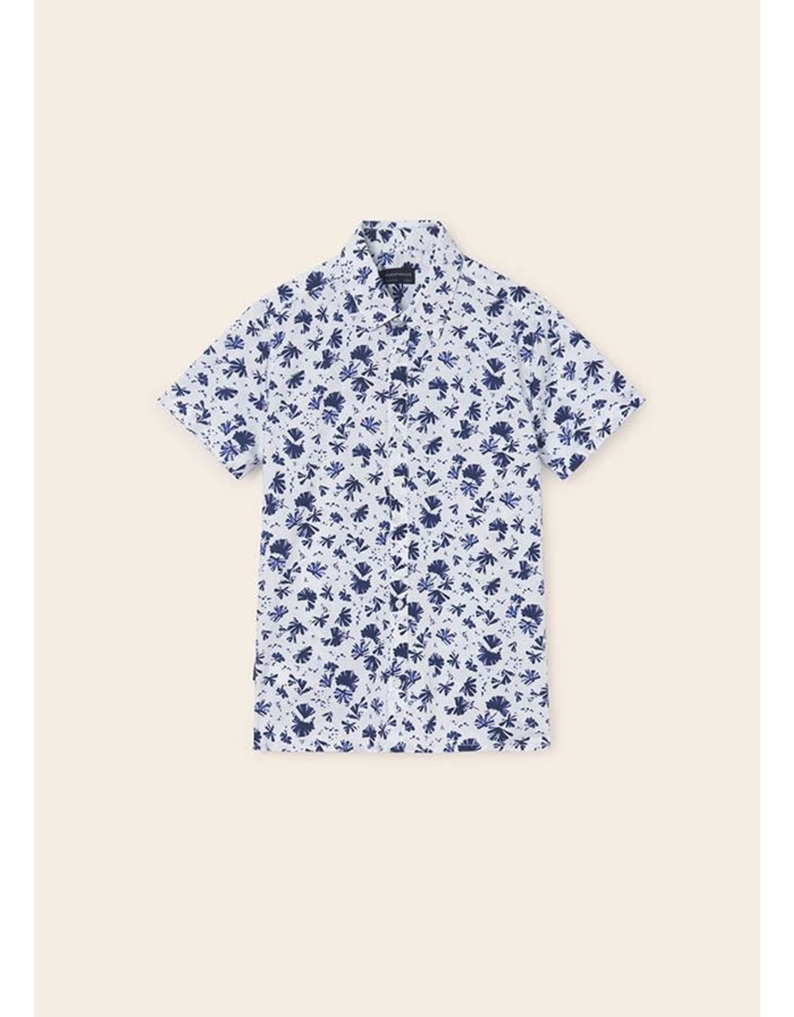 Mayoral White-Navy Tropical Shirt