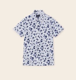Mayoral White-Navy Tropical Shirt