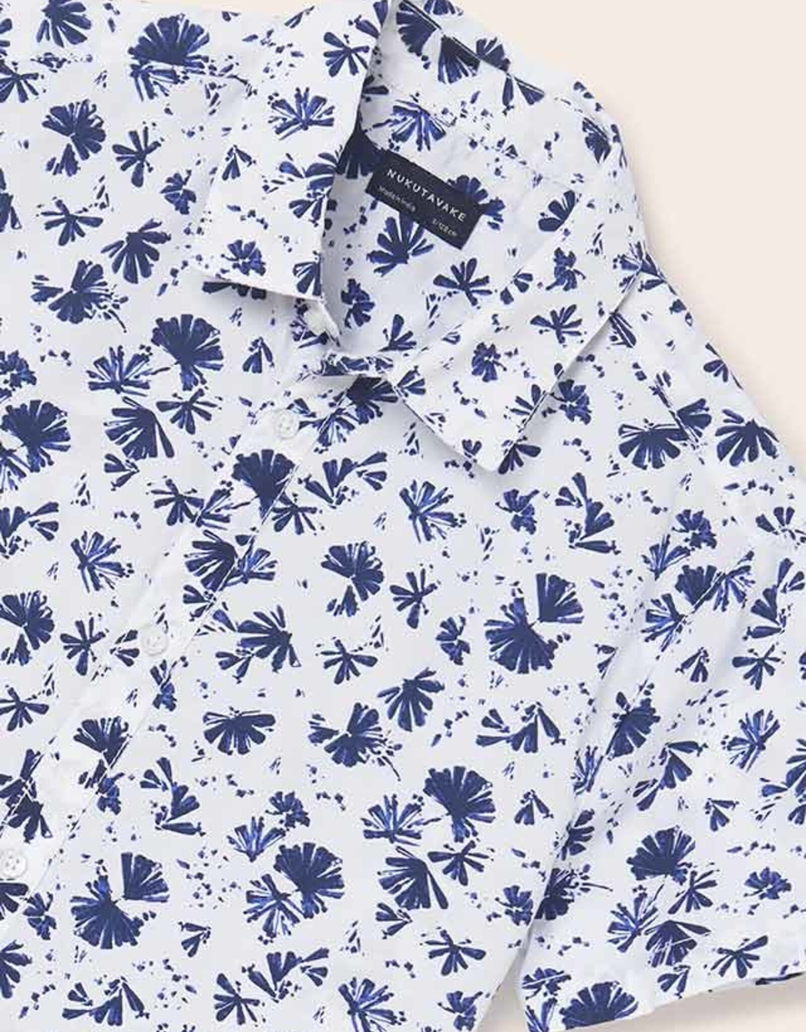 Mayoral White-Navy Tropical Shirt