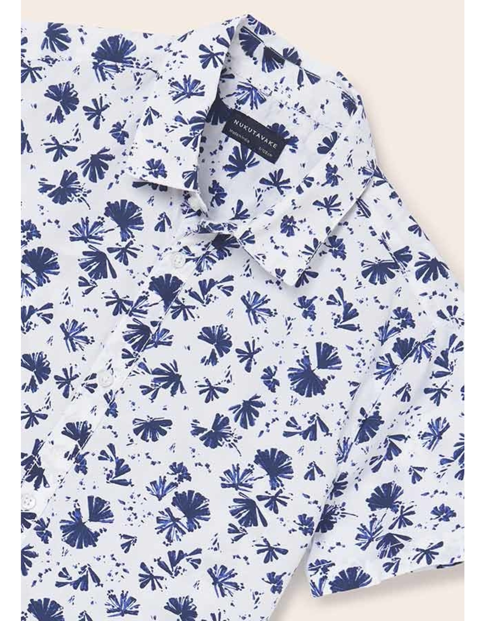 Mayoral White-Navy Tropical Shirt