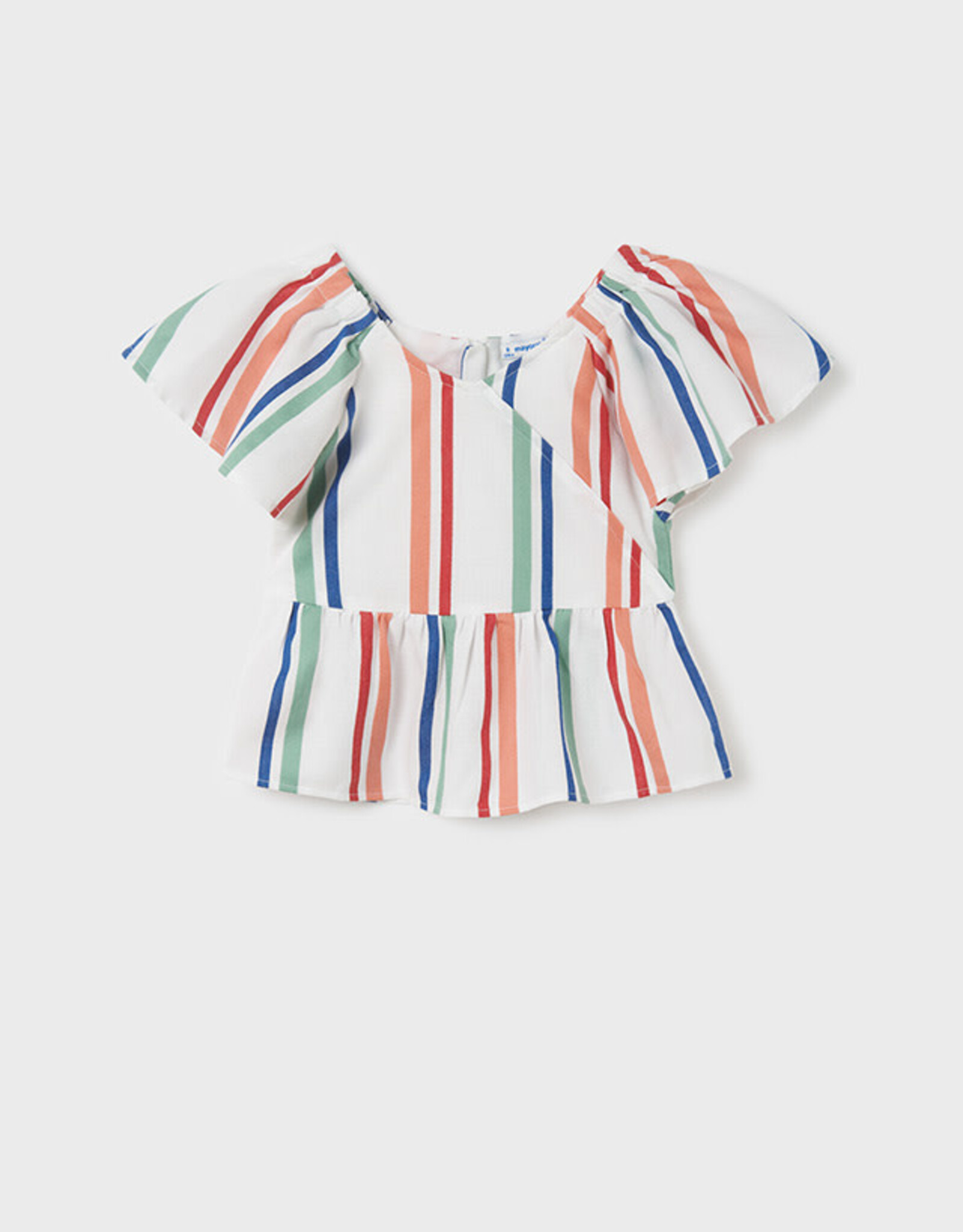 Mayoral Carmine Red Stripes Loose Shirt