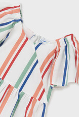 Mayoral Carmine Red Stripes Loose Shirt