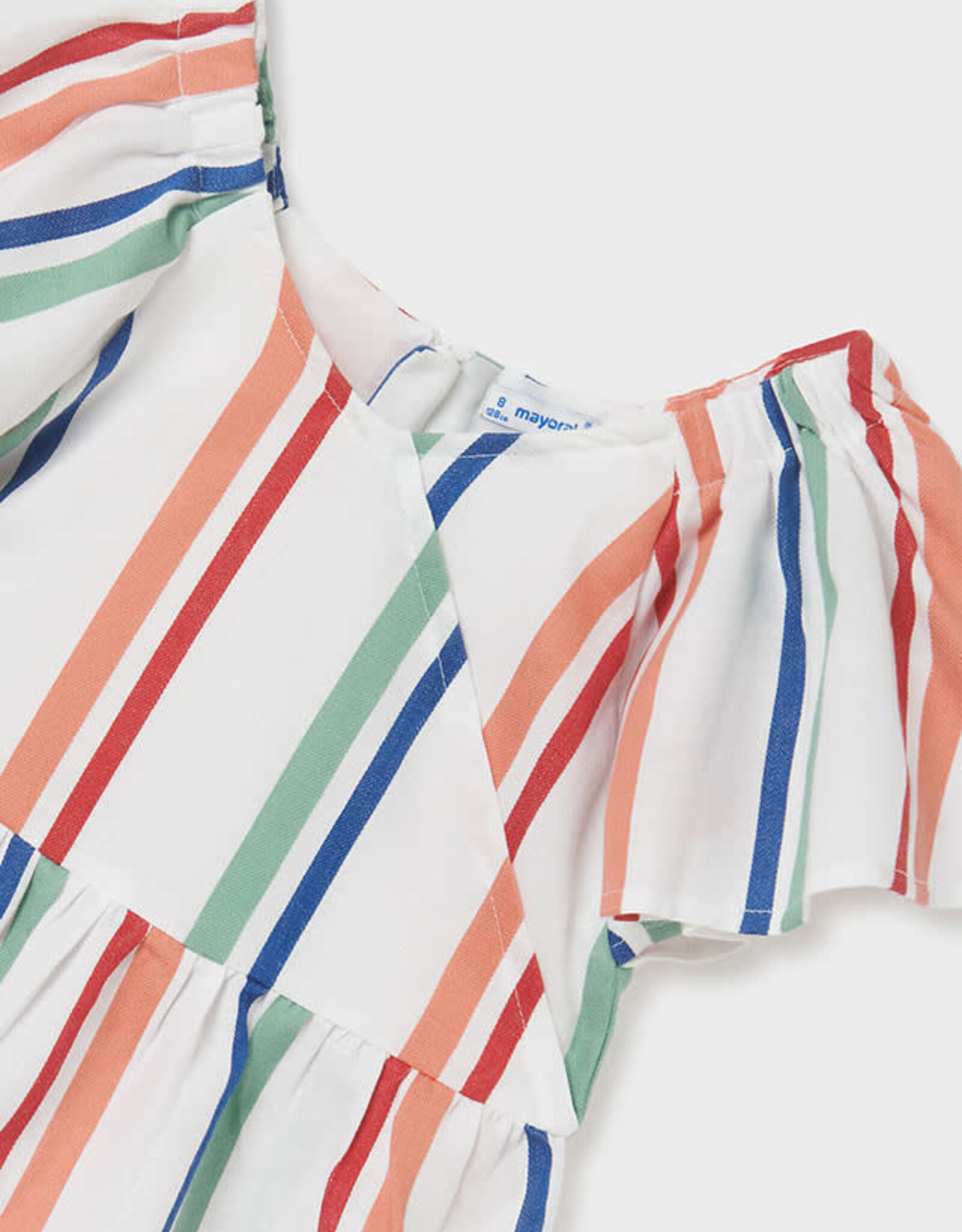 Mayoral Carmine Red Stripes Loose Shirt