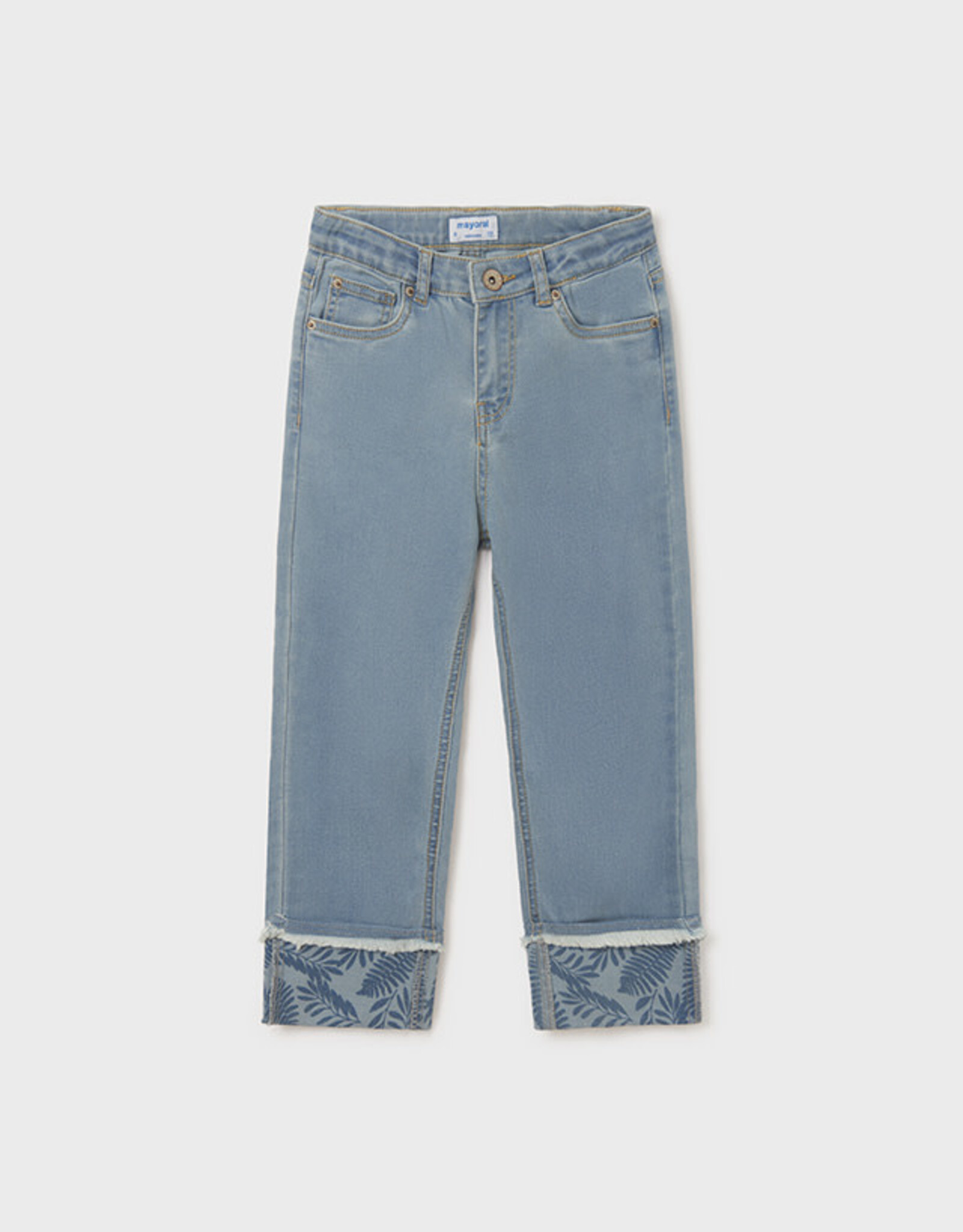 Mayoral Light Cropped Denim Pant