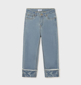 Mayoral Light Cropped Denim Pant