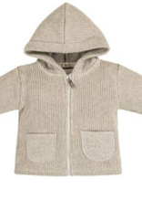 EMC Grey Zip Hoodie in Chunky Knit