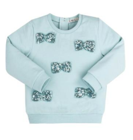 EMC Sequin Bow Fleece Top