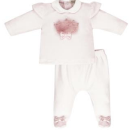 EMC Rose Knit Velour Set w/Collar