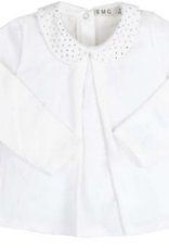 EMC White Sequen Collar Shirt