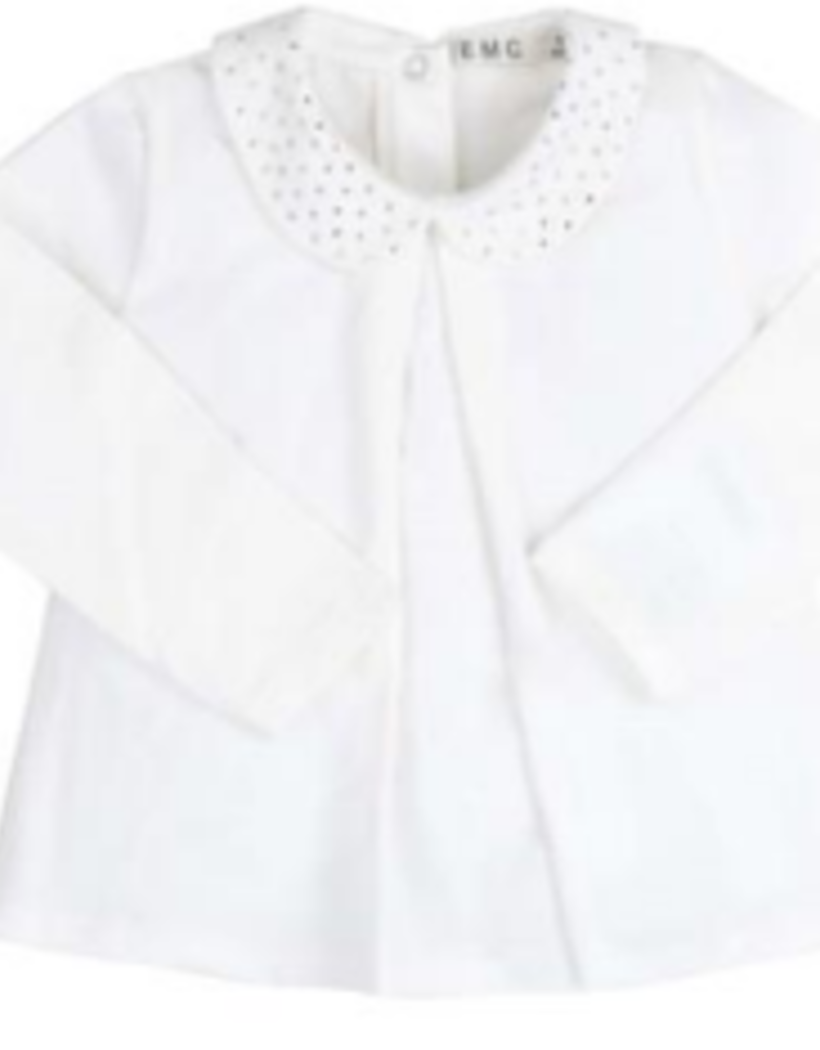 EMC White Sequen Collar Shirt