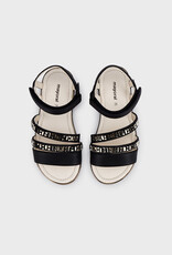 Mayoral Black Strappy Sandal w/Jewels
