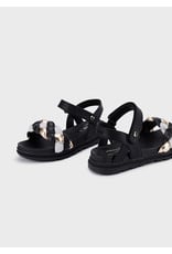 Mayoral Black Sandals w/Gold Accent