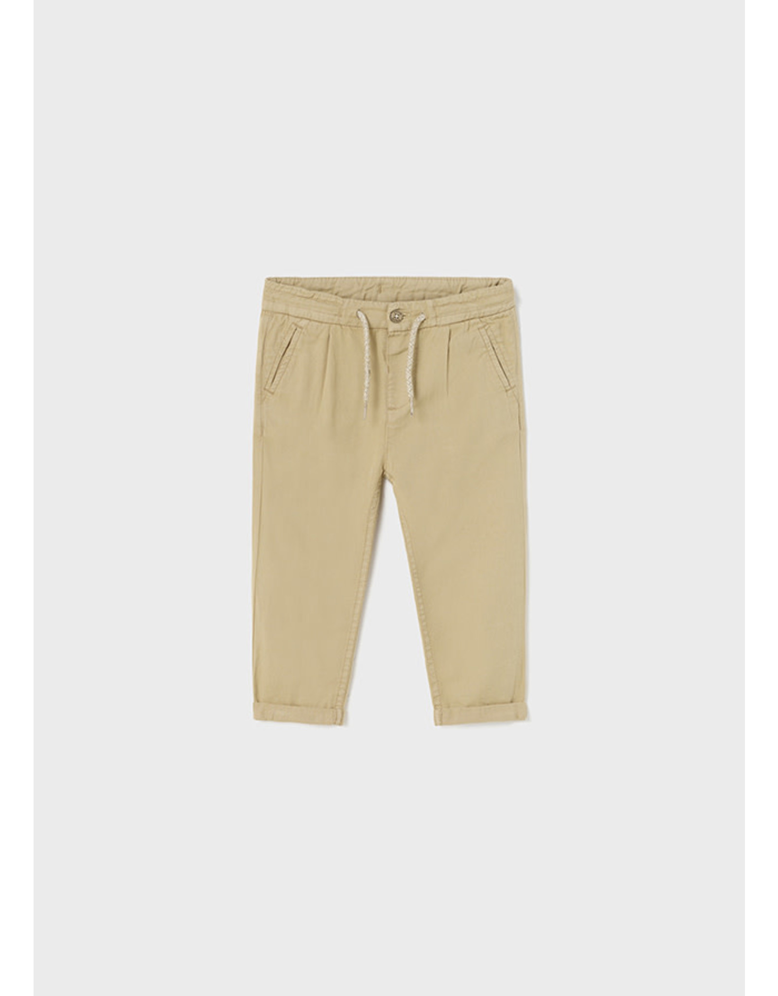 Mayoral Beige Linen Relax Fit Pant