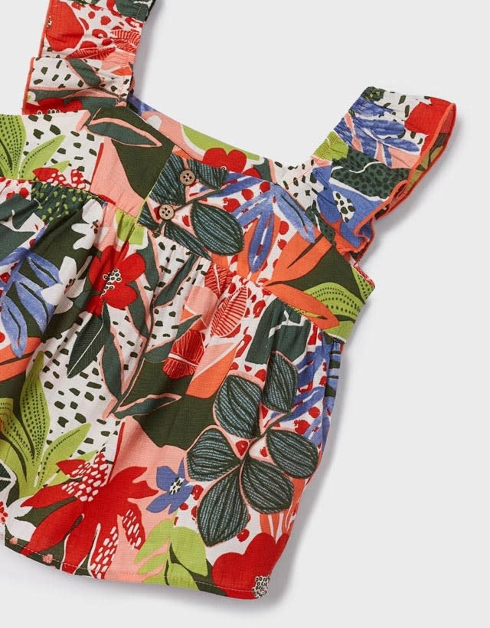 Mayoral Orange Tropical Blouse