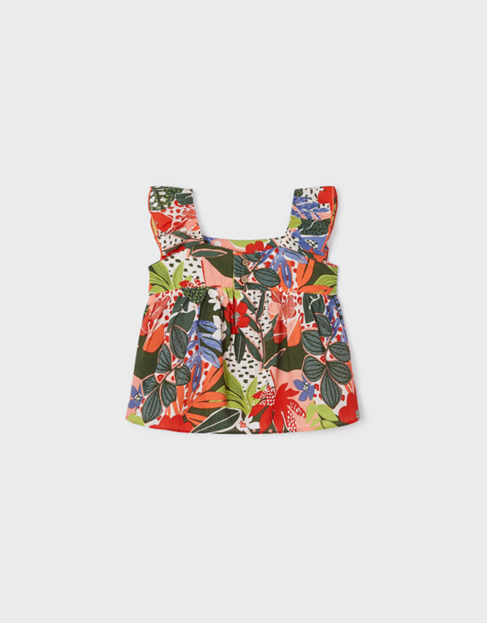 Mayoral Orange Tropical Blouse