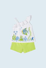 Mayoral Lime Fishy Short Set
