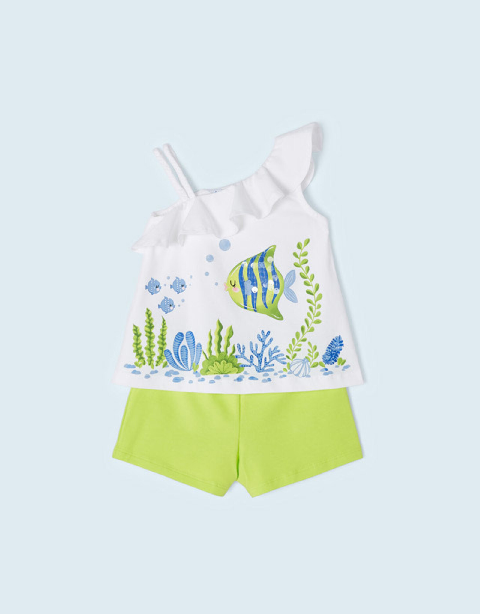 Mayoral Lime Fishy Short Set
