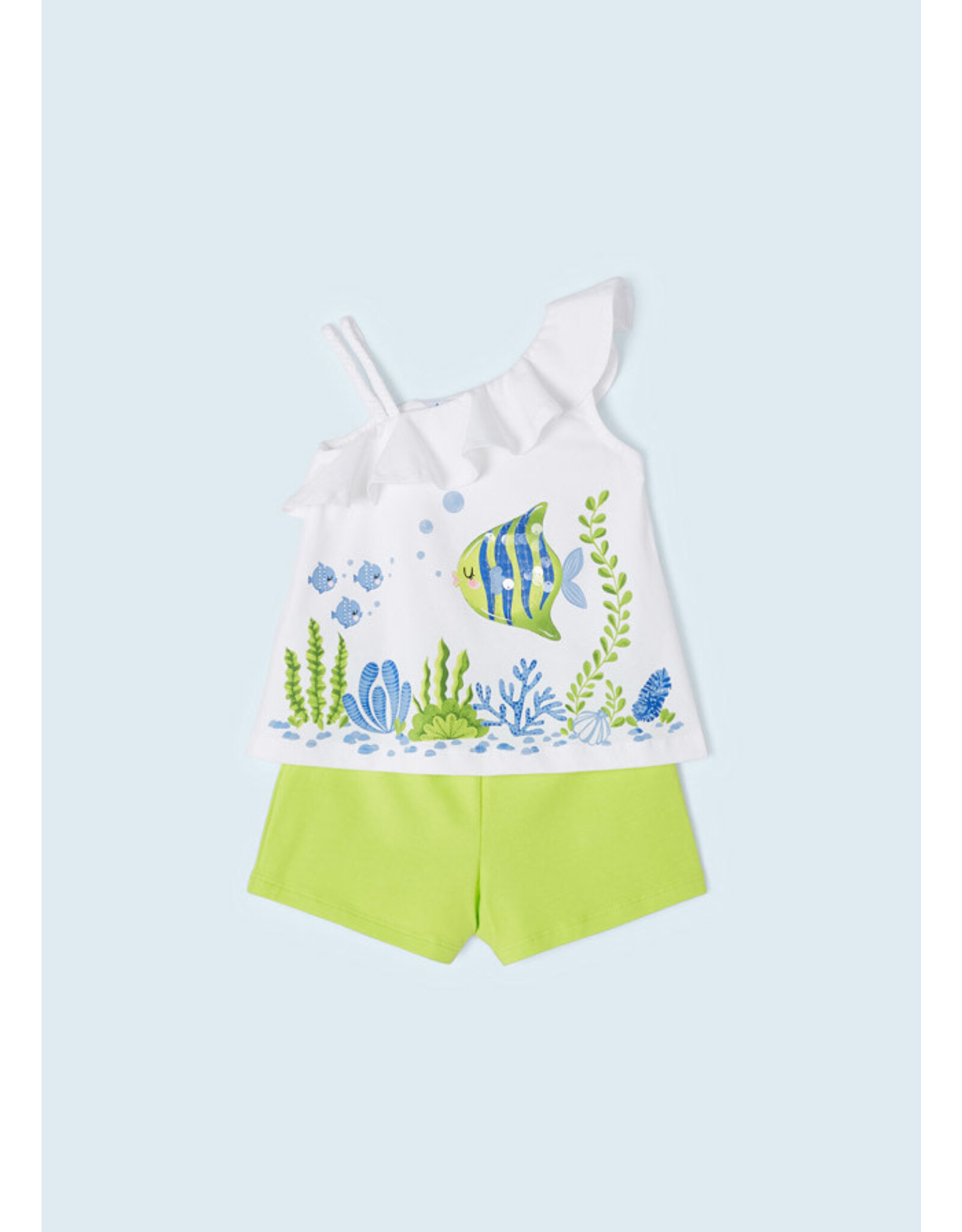 Mayoral Lime Fishy Short Set