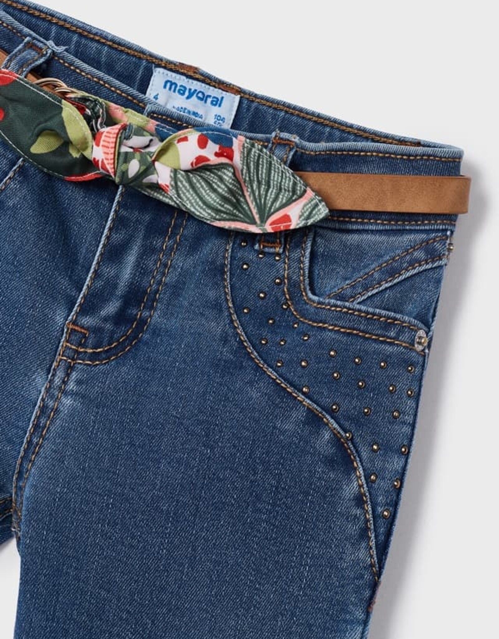 Mayoral Medium Long Pant w/Tropical Belt