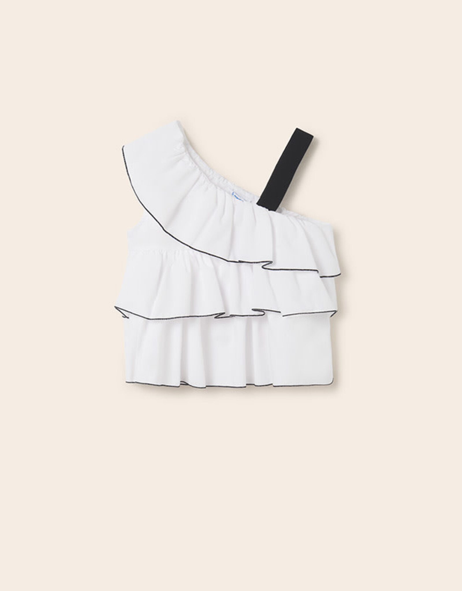 Mayoral White Ruffle Blouse