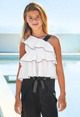 Mayoral White Ruffle Blouse