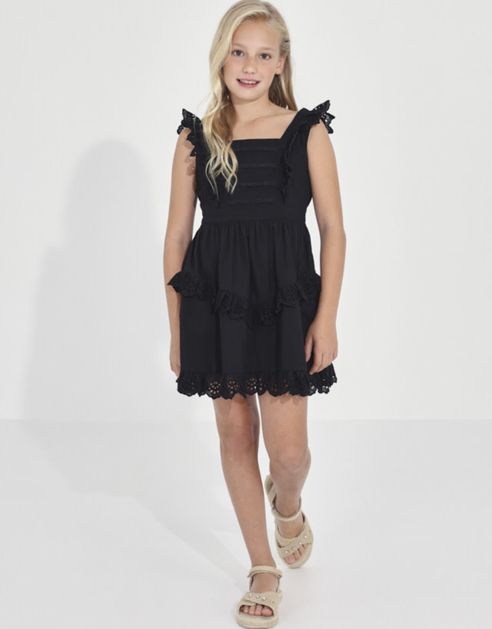 Mayoral Black Poplin Dress