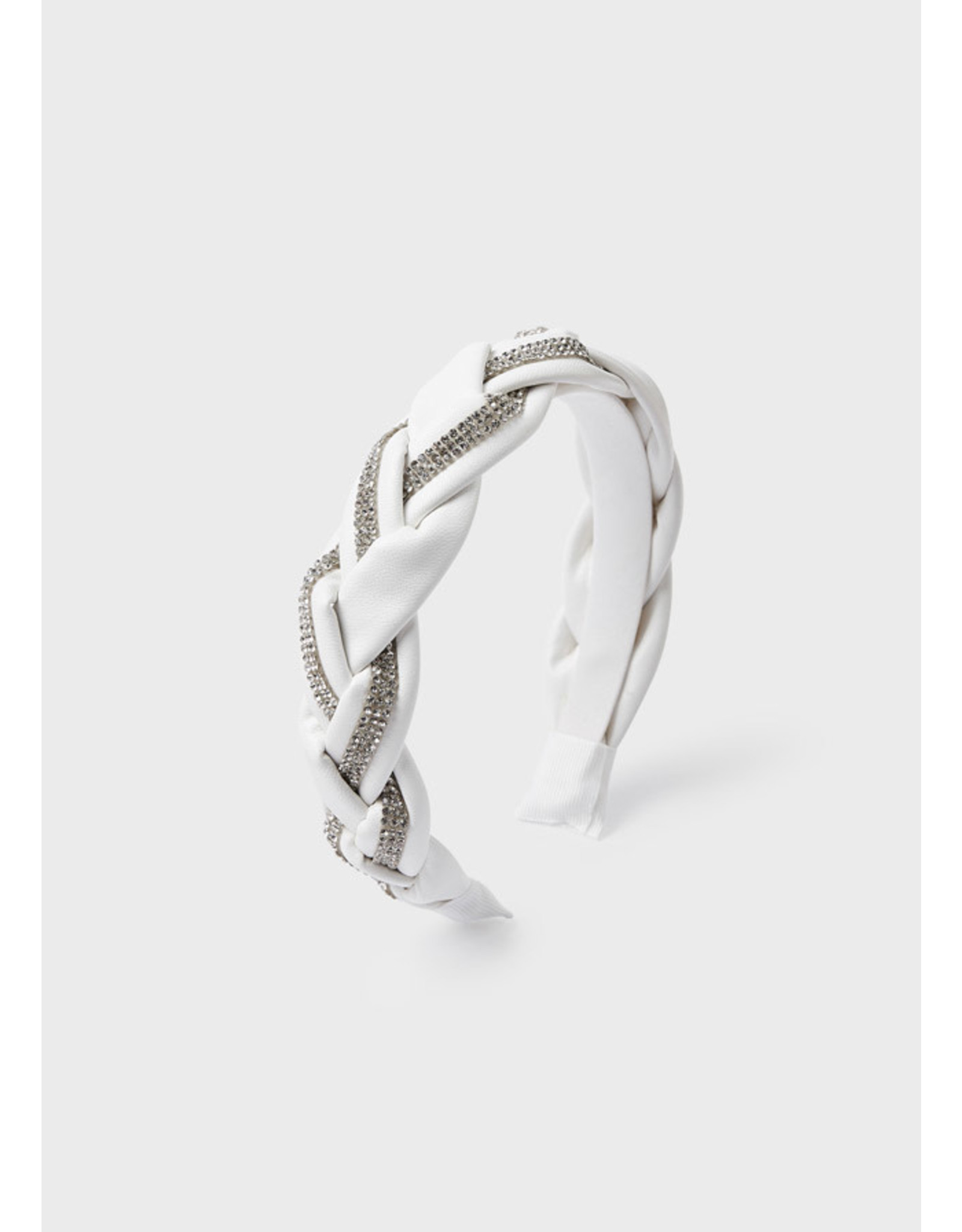 Mayoral White Braided Headband