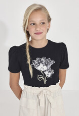 Mayoral Black Flower T-Shirt Tween