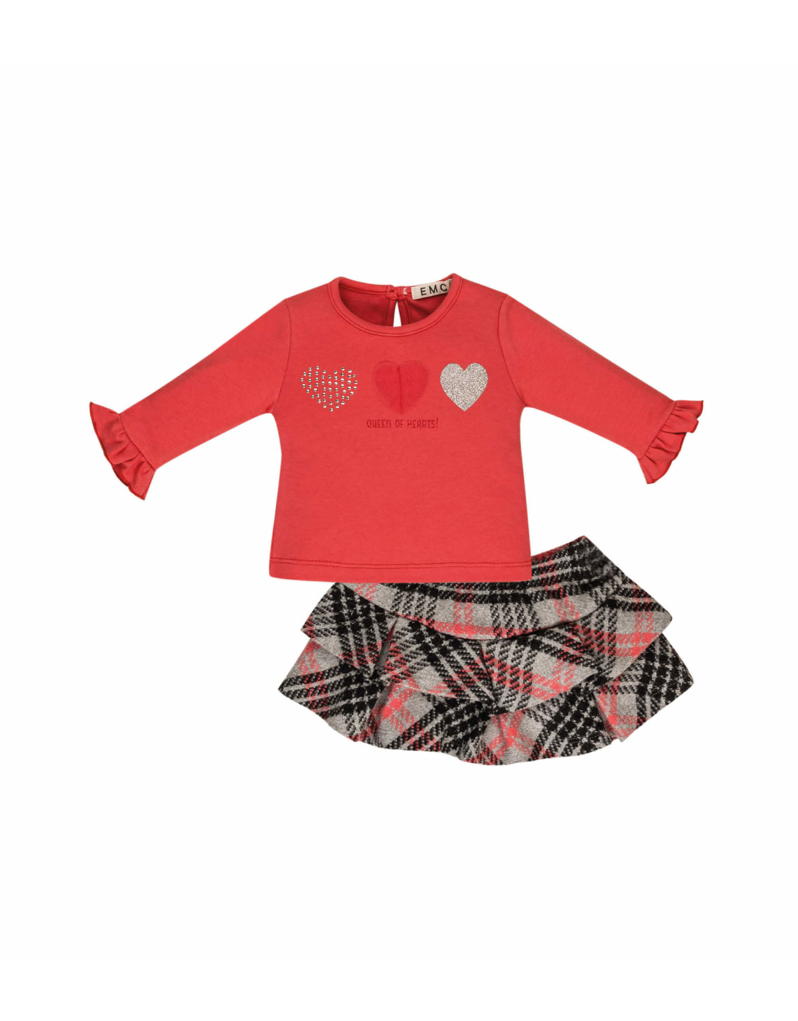 Queen of Hearts Flannel Set w/Pant - Baby Baby Inc
