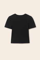 Mayoral Black Flower T-Shirt Tween