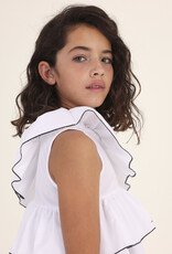 Mayoral White Ruffle Blouse