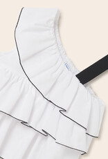 Mayoral White Ruffle Blouse