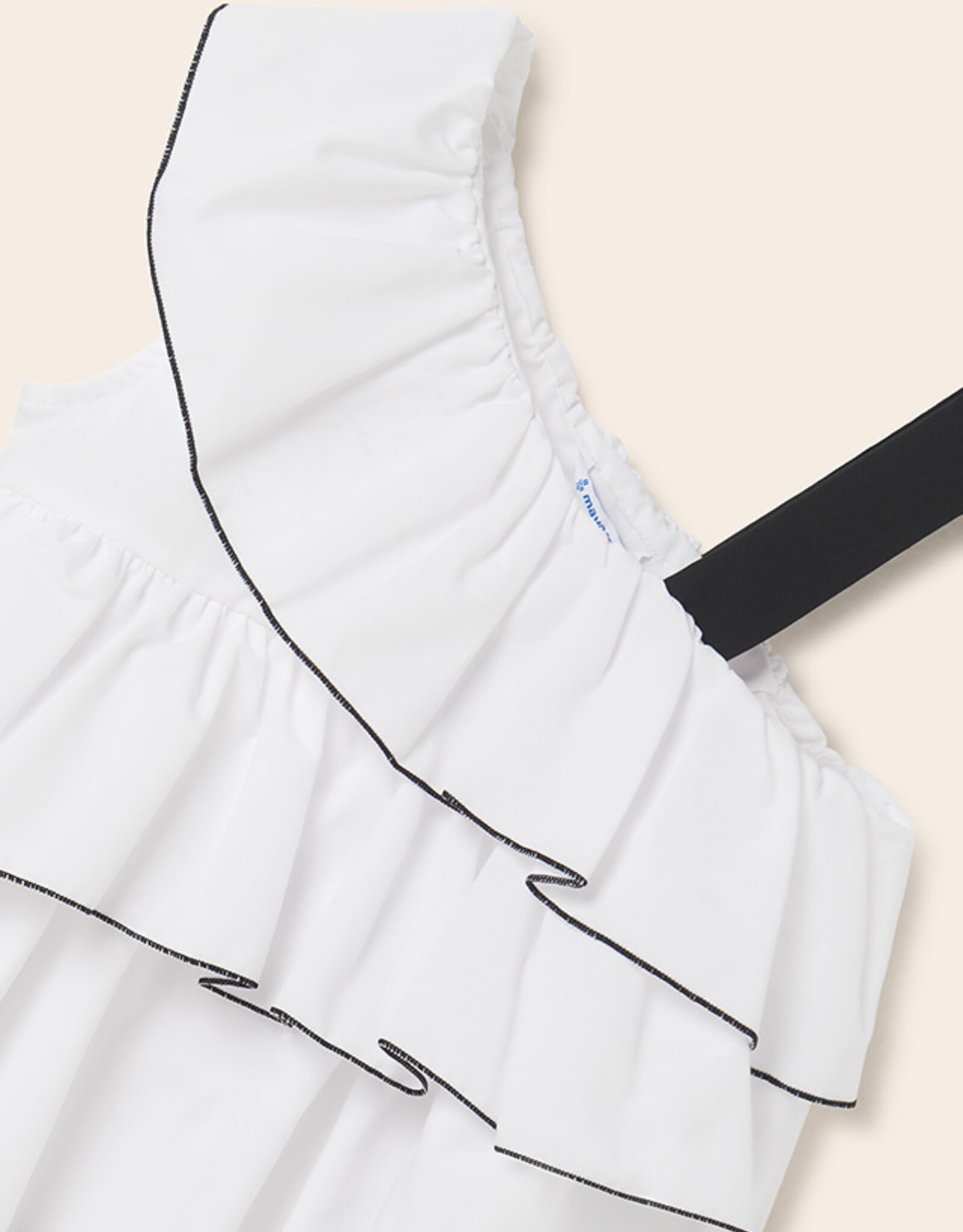 Mayoral White Ruffle Blouse
